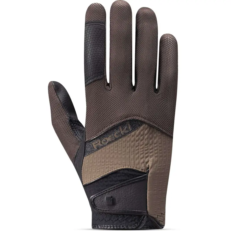 Roeckl Millero Riding Gloves In Dark Mocha & Choco Milk 1
