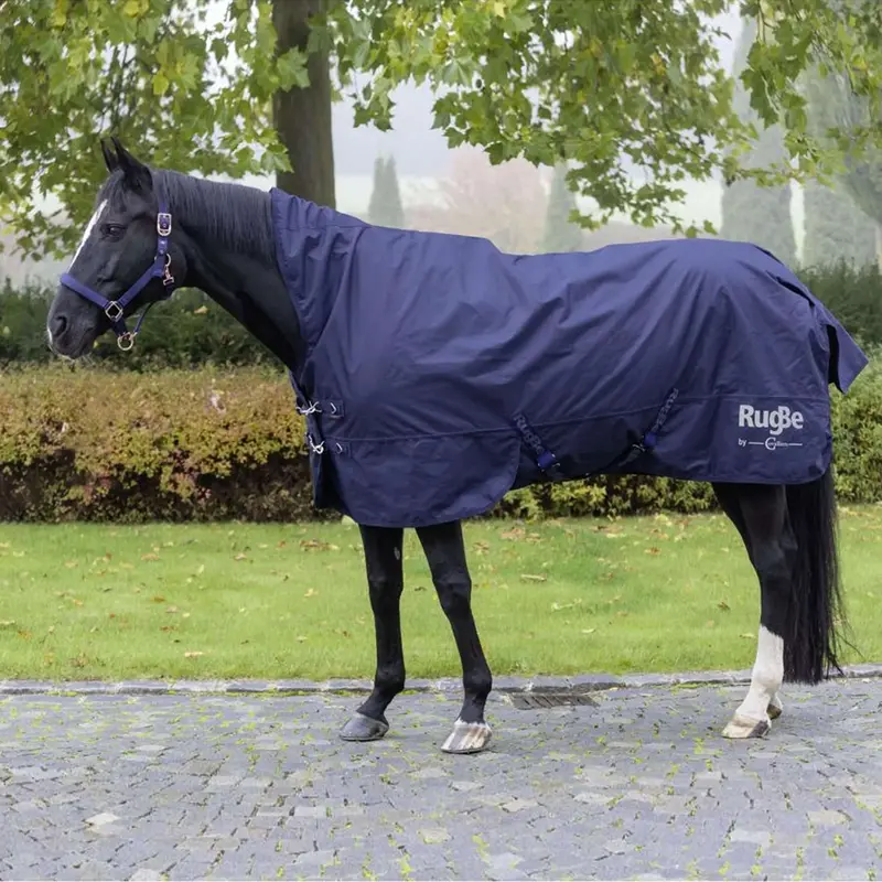 Rugbe By Covalliero High-Neck Outdoor Turnout Blanket – Dark Marine, 0G 1