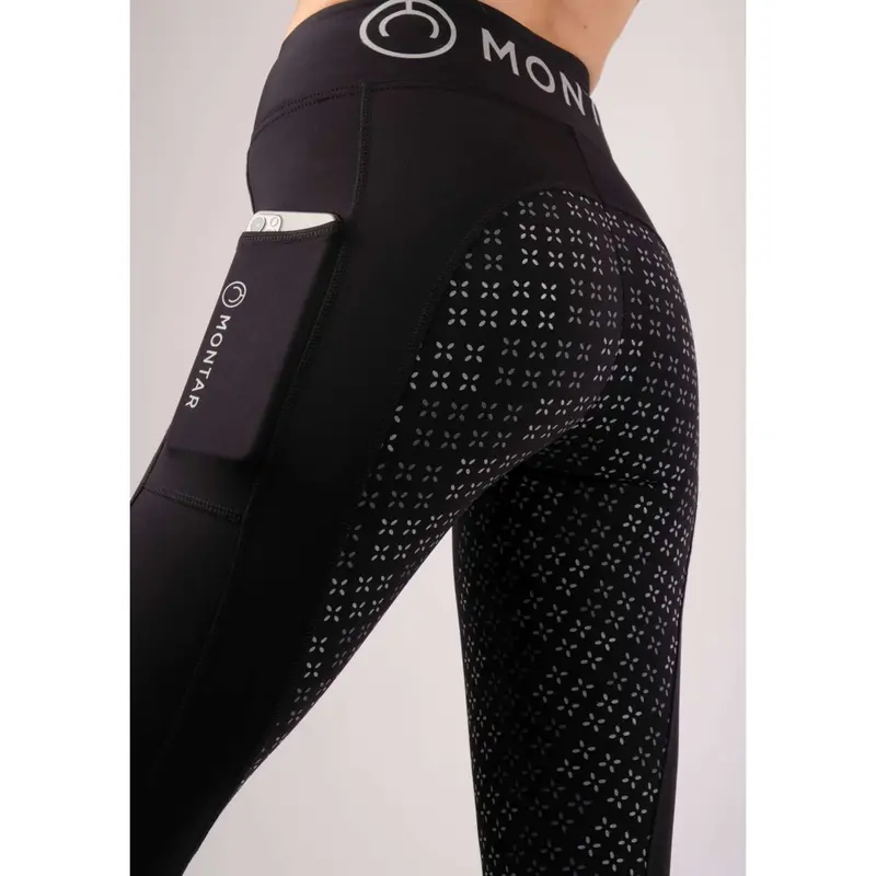 Selena Pull-On Black Full-Grip Riding Leggings 1