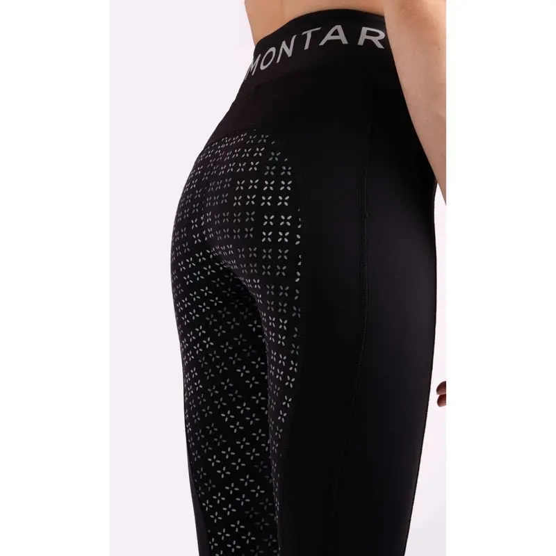 Selena Pull-On Black Junior Full-Grip Riding Leggings 1
