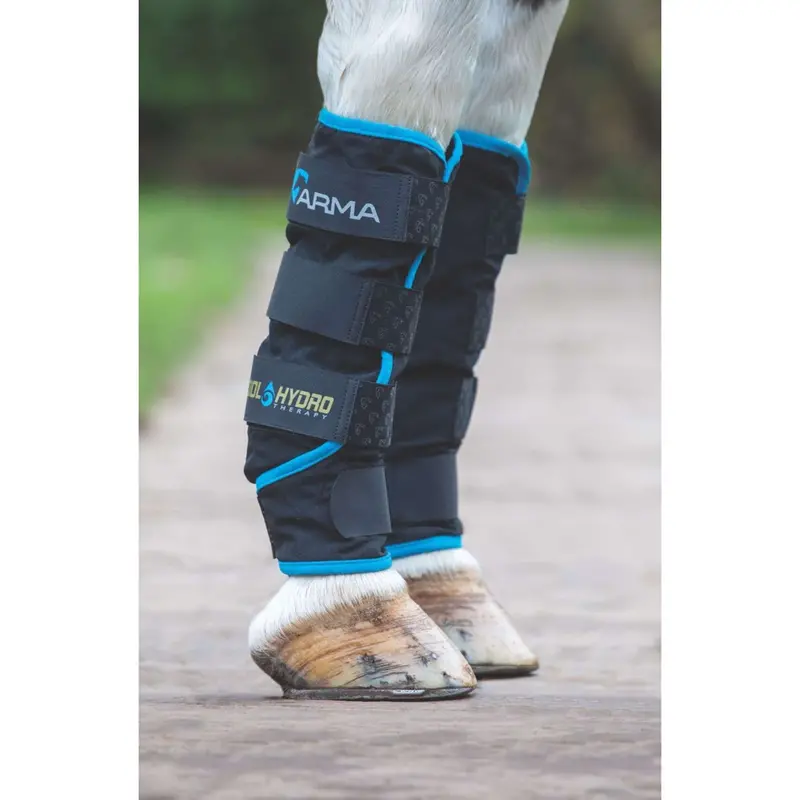 Shires Arma Cool Hydro Therapy Leg Wraps – Black 1