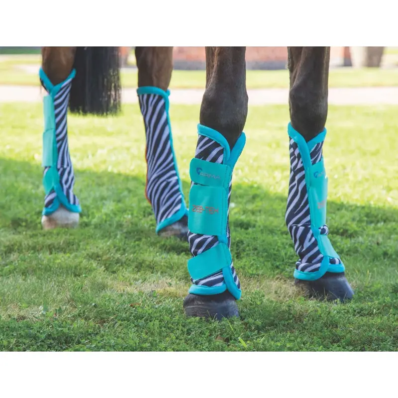 Shires Arma Zeb-Tek Fly Mesh Leg Wraps – Zebra Print 1