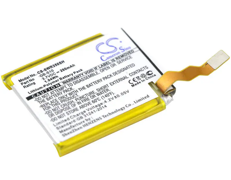 Sony Smartwatch 3 (Swr50) Battery – 3.7V Li-Polymer, 280Mah, Part #1288-9079 1