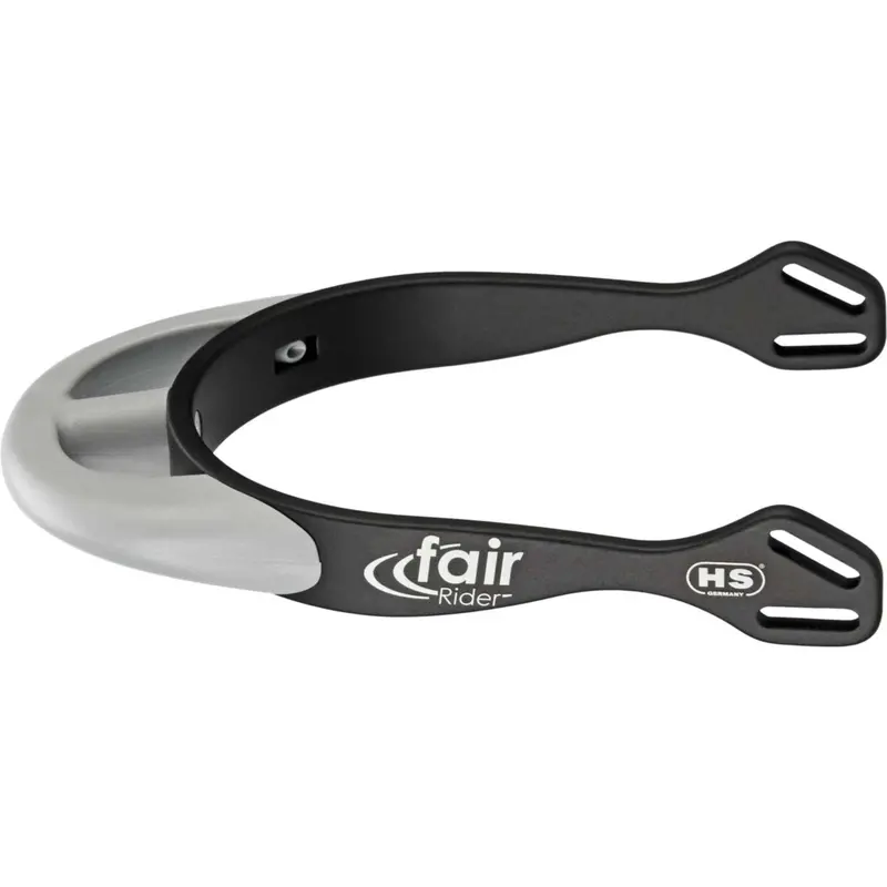 Sprenger Éperons Fairrider Demi-Rond, Combinaison Noir/Argent 1