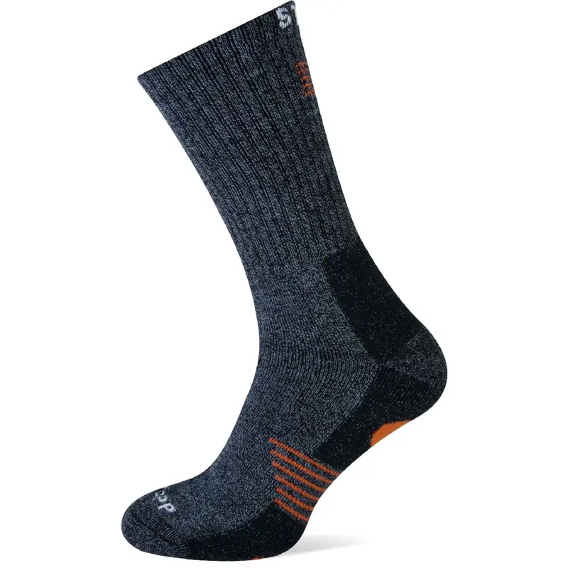 Stapp Techno Bamboo Socks In Grey And Orange 1