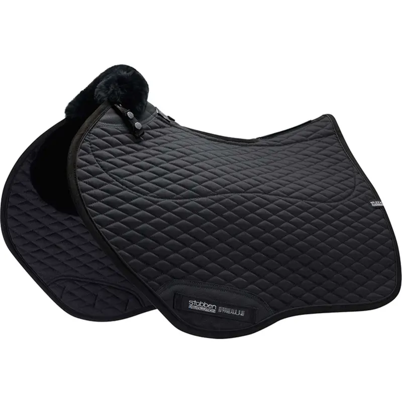 Stübben Streamline Close Contact Sheepskin Saddle Pad – Black 1