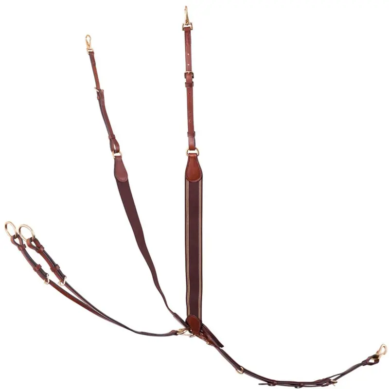 Taunton Hunt Collar With Elastic Martingale – Tobacco 1
