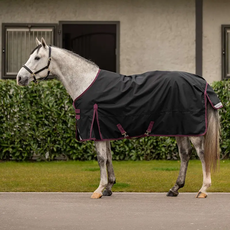 Velder Horsewear 1200D Turnout Rug – No Fill, Black 1