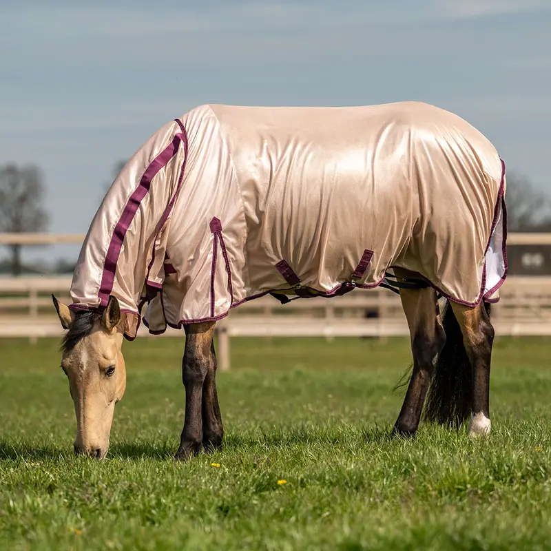 Velder Horsewear Earth Grey Mesh Fly Sheet With Neck Extension 1