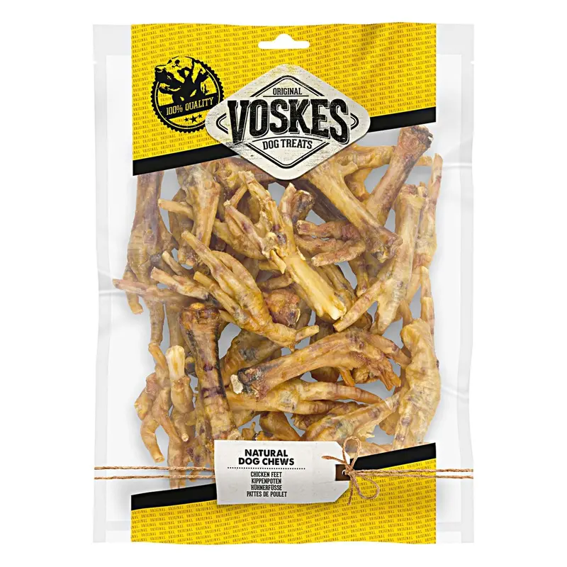 Voskes Natural Chicken Feet Chew Treats 1