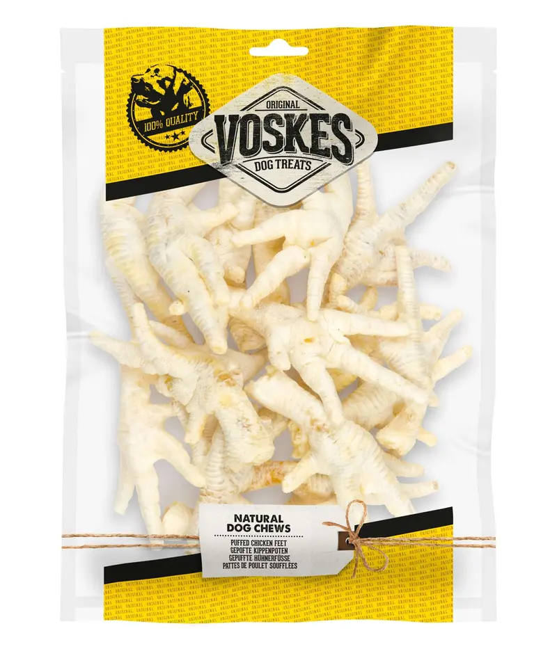 Voskes Puffed Chicken Feet Dog Snacks 1