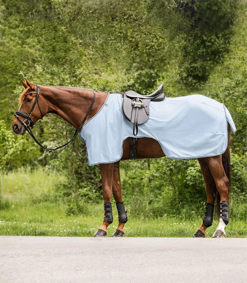 Waldhausen Light-Blue And Navy Fly-Repellent Horse Sheet 1