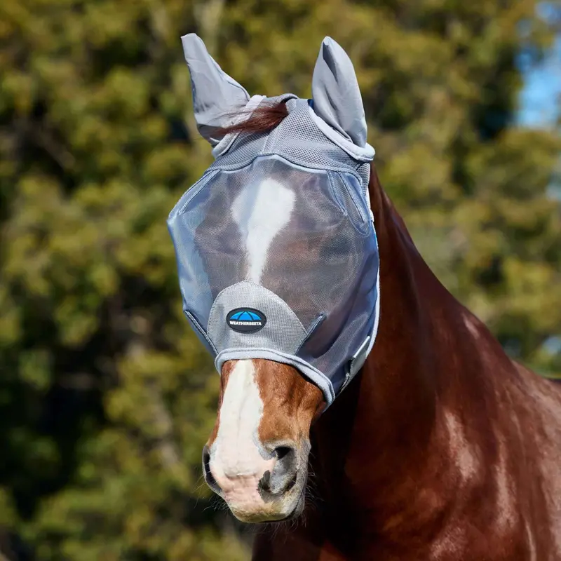 Weatherbeeta Comfitec Durable Fly Mask With Ears – Grey 1
