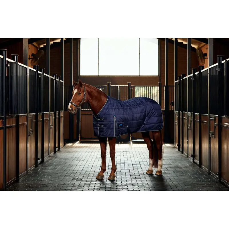 Weatherbeeta Comfitec Pp Channel Quilt Stable Blanket With Detachable Neck – 220G, Navy/Charcoal 1