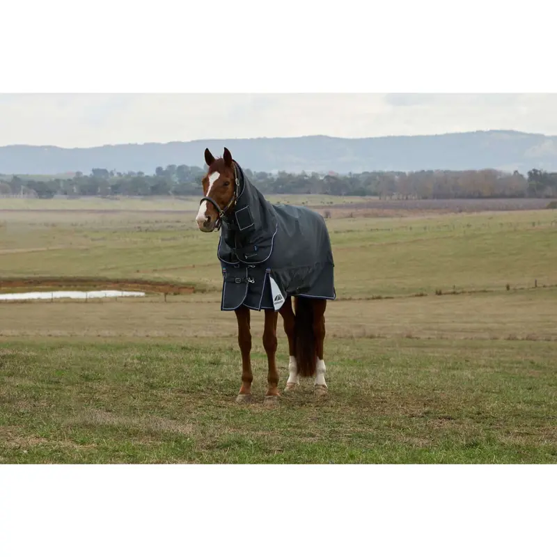 Weatherbeeta Comfitec Ultra Turnout Blanket – 220G, Charcoal Grey, Detachable Neck 1