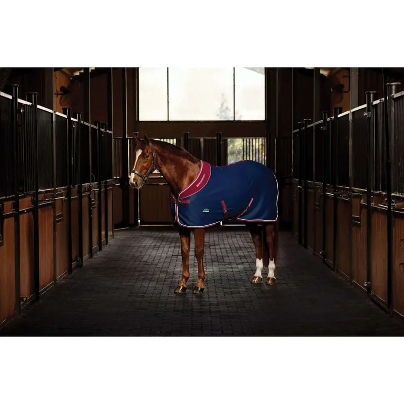 Weatherbeeta Opulence Competition Sheet – Navy & Burgundy, Standard Neck 1