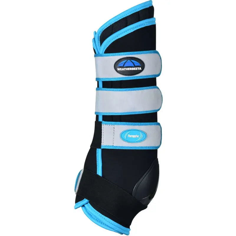 Weatherbeeta Therapy-Tec Black & Blue Stable Boots With Leg Wraps 1