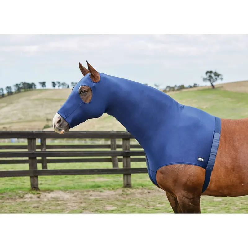 Weatherbeeta Zippered Stretch Neck Cover For Horses, Navy Blue 1