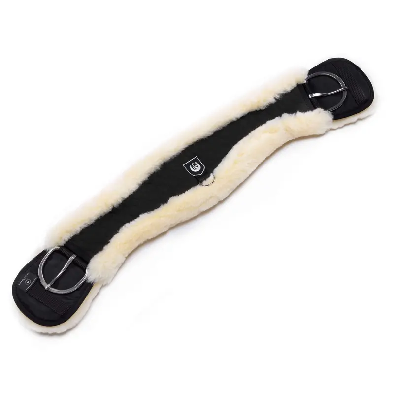 Werner Christ Moon-Shaped Anatomic Western Girth – Black/Natural 1