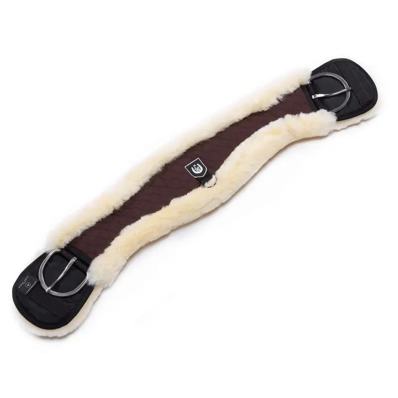 Werner Christ Moon-Shaped Anatomic Western Girth – Brown/Natural 1