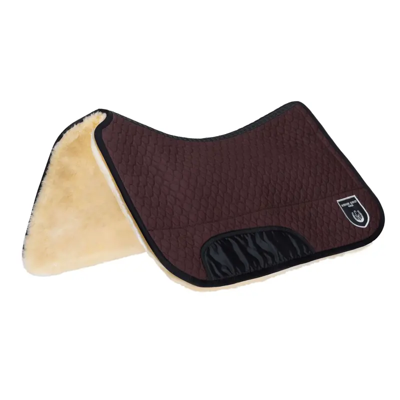 Werner Christ Western Sheepskin Saddle Pad – 20Mm Thick, Brown/Natural 1