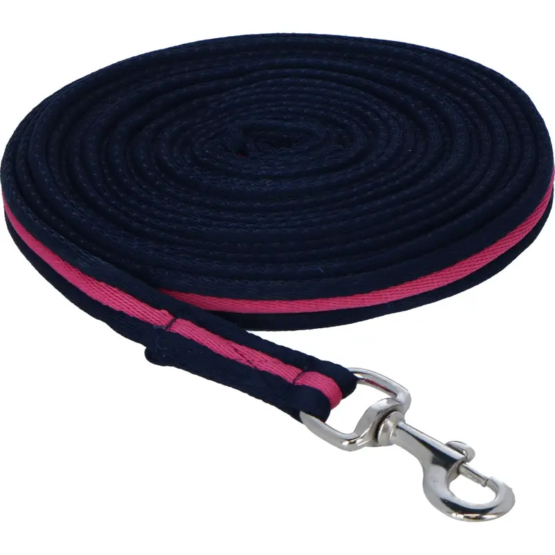 Wessex Longe Faible Navy/Rose Horse Lead Rope 1