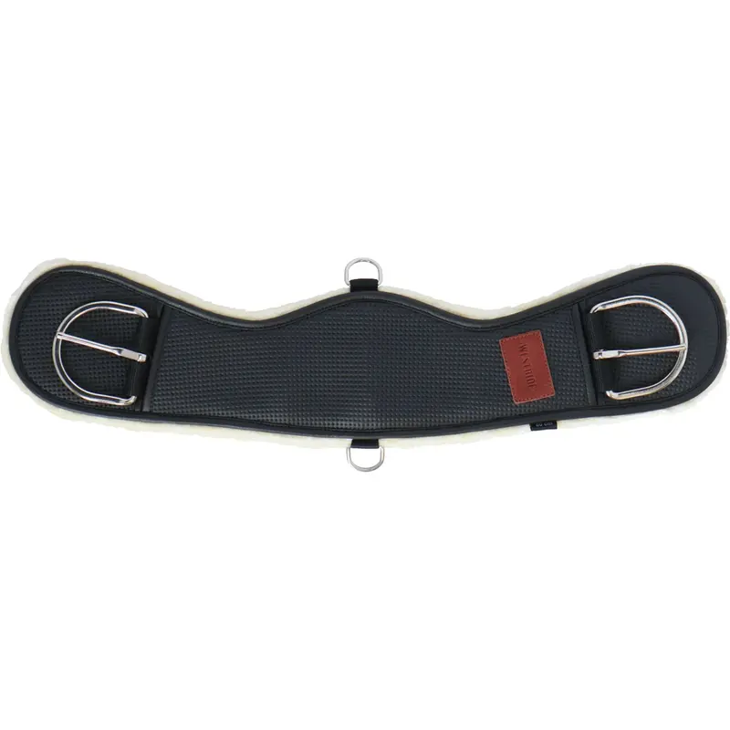 Westride Synthetic Sheepskin Western Cinch – Black 1