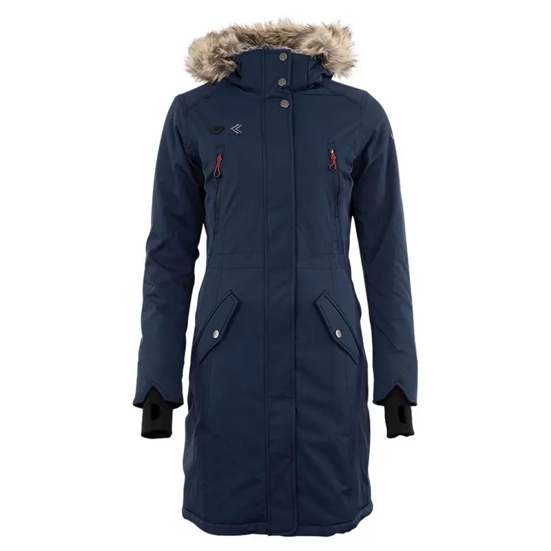 Whis Long Coaching Jacket With Heating Element – Dark Marine 1