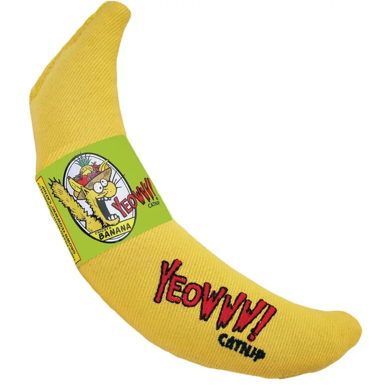 Yeowww Banana Cat Toy With Catnip 1