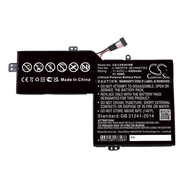 11.4V 4500Mah Li-Ion Laptop Battery For Lenovo Ideapad S540 (15", Iml) 1