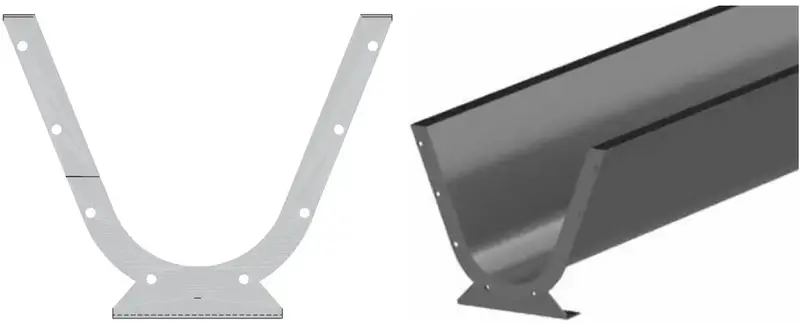12-Inch Flared Screw Conveyor Trough – 12-Foot Length (Model 308-0884) 1
