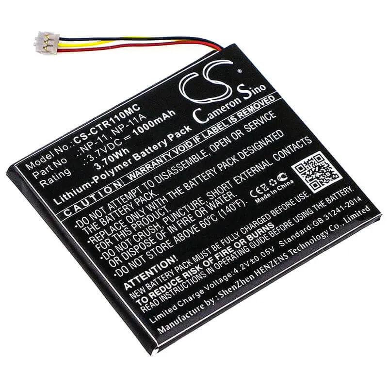 3.7V 1000Mah Li-Polymer Camera Battery – Compatible With Casio Tr-Mini, Tr-M11, Lis1639Cspc, 3.7Wh 1