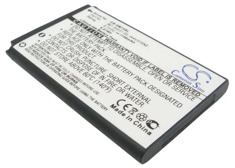 3.7V 1100Mah Li-Ion Gps Battery – Fits Garmin 010-10840-00, Xplova Glo, Mobile 10, 4.07Wh 1