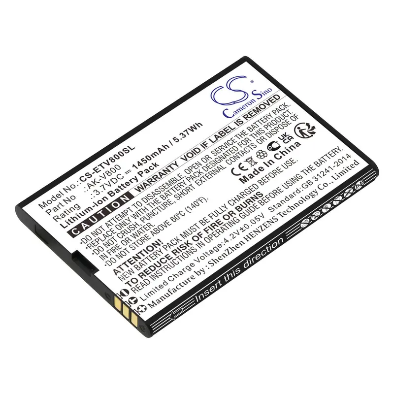3.7V 1450Mah Li-Ion Smartphone Battery – Compatible With Emporia Ak-V800 And Talksmart V800 1