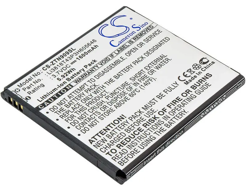 3.7V 1600Mah Li-Ion Smartphone Battery For Zte Startrall 4 And Srf Li3715T42P3H605646 (5.92Wh) 1