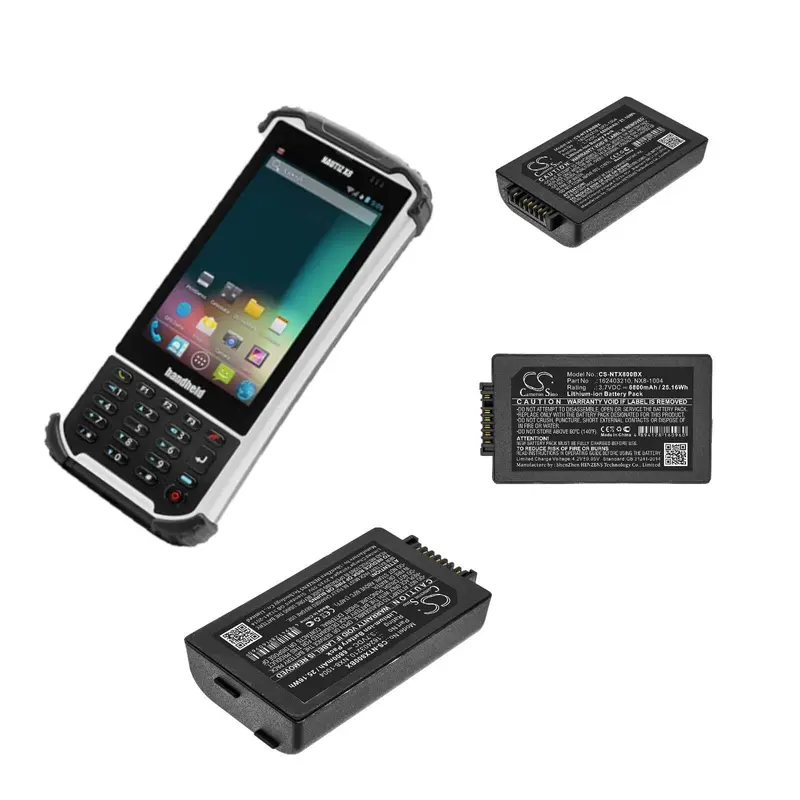 3.7V 6800Mah Li-Ion Barcode Scanner Battery For Nautiz X8 Handheld Devices 1