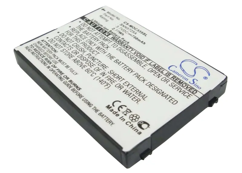 3.7V 750Mah Li-Ion Smartphone Battery For Motorola C300, C335, And Snn5725A (2.78Wh) 1