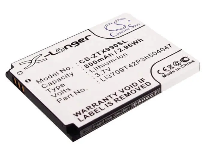 3.7V 800Mah Li-Ion Battery For Zte Gx930 & Gx991 Smartphones (T-Mobile/At&T/Orange) 1