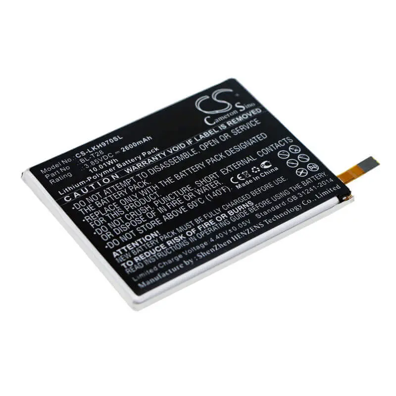 3.85V 2600Mah Li-Polymer Smartphone Battery For Lg H970, Bl-T28, And Cv5A (10.01Wh) 1