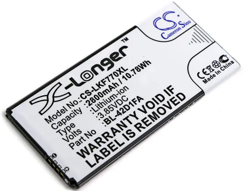 3.85V 2800Mah Li-Ion Replacement For Lg Bl-42D1Fa — Compatible With F770S & G5 Mini 1