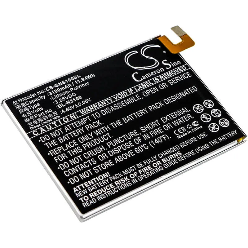 3.85V 3100Mah Li-Polymer Battery For Gionee Elife S10C – Bl-N3100 Dual Sim Model, 11.94Wh 1