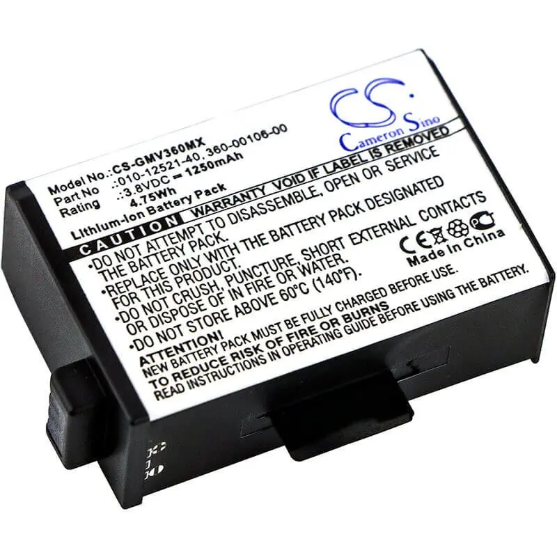 3.8V 1250Mah Rechargeable Battery For Garmin Virb 360 Action Camera 1