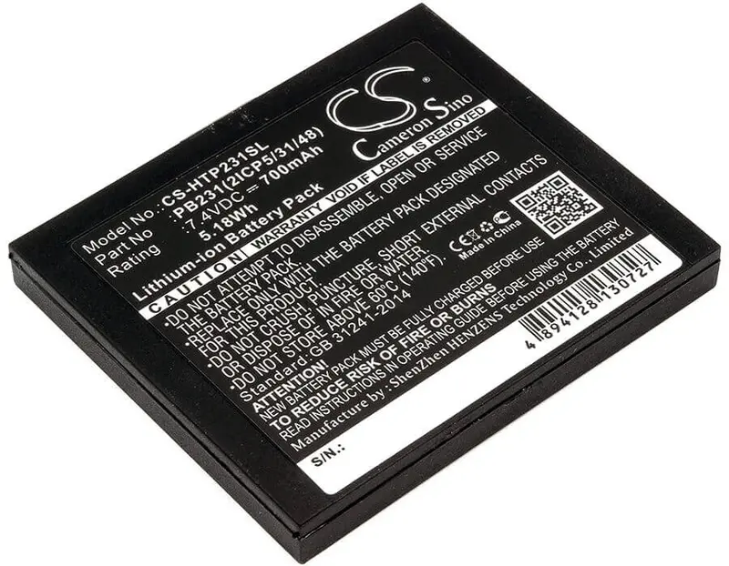7.4V 700Mah Li-Ion Replacement For Hiti Pb231 & Pringo P231 Photo Printers 1