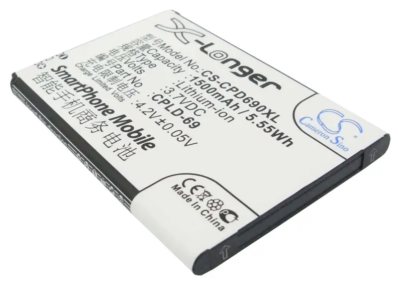 Coolpad Cpld-69 Replacement Smartphone Battery – 3.7V Li-Ion, 1500Mah, 5.55Wh For Models 8809 & Others 1