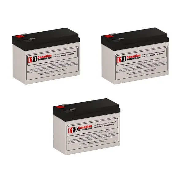 Opti-Ups Ps1000B-Rm Ups Replacement Pack: 3 × 12V 7Ah Sealed Lead-Acid Batteries (84Wh Total) 1