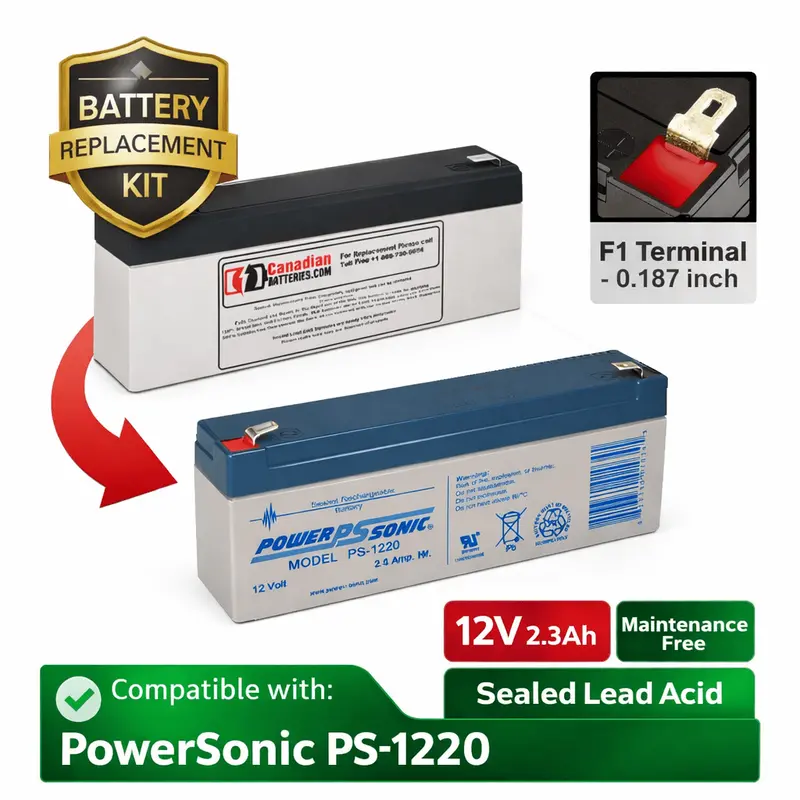 Powersonic Ps-1220 Replacement Battery – 12V Sla With F1 Terminals 1