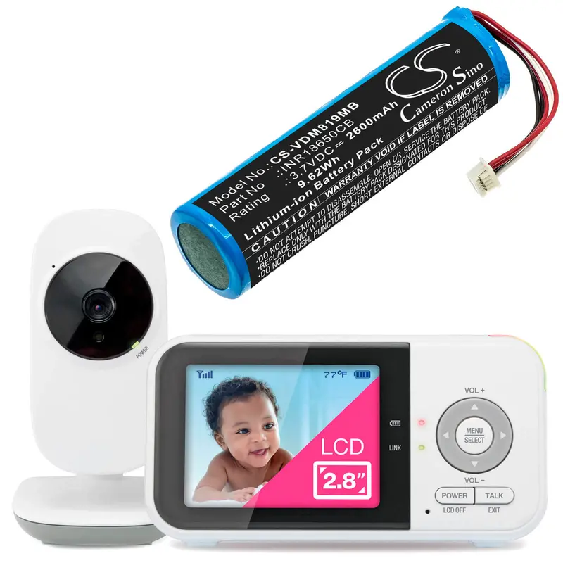 Vtech Vm819 Baby Monitor Battery – 3.7V Li-Ion, 2600Mah, 9.62Wh Rechargeable Power Pack 1